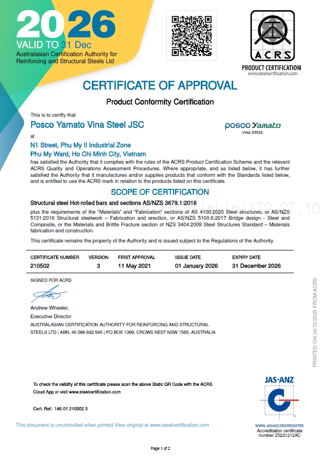 ACRS Certificate